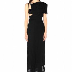 Ann Demeulemeester Black Wrap Dress Size 38